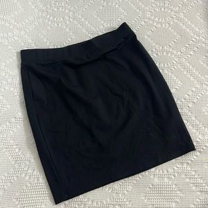 Black Philosophy Pencil Mini Skirt